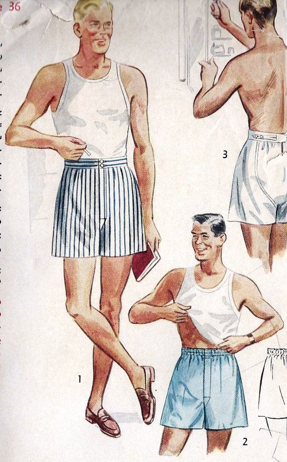Vintage ad for boxer shorts