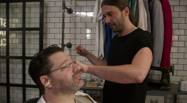 Jonathan Van Ness waxing ears