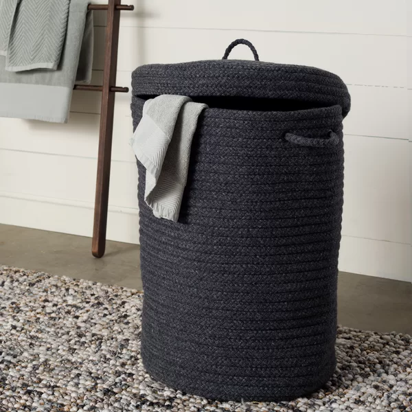 A gray hamper