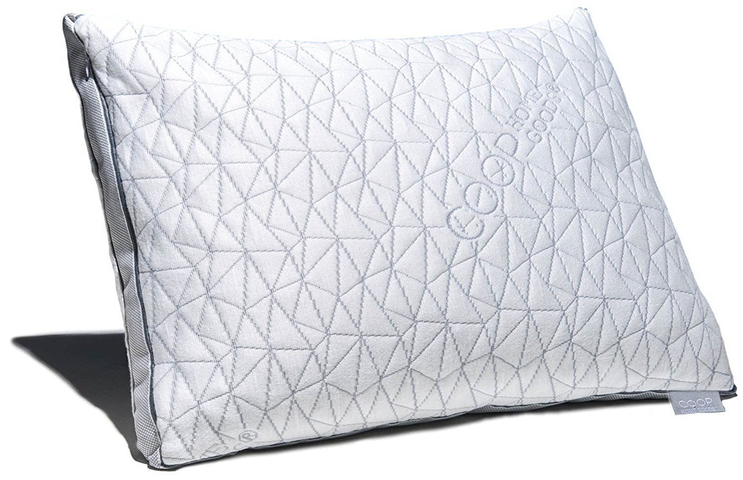 Image of Coop Home Goods Eden Shredded Memory Foam Pillow with Cooling Zippered Cover and Adjustable Hypoallergenic Gel Infused Memory Foam Fill Queen