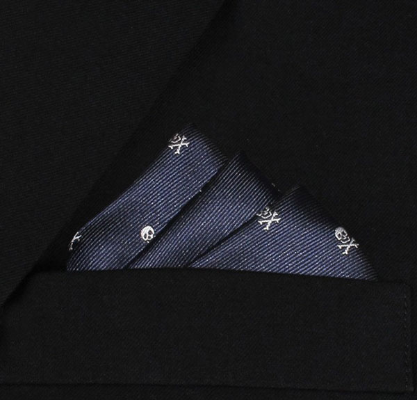 Skull pocket square