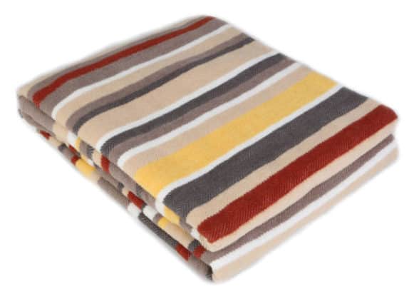 Image of Arus All Season Collection Cotton Blend Throw Blanket, Desert Stripe