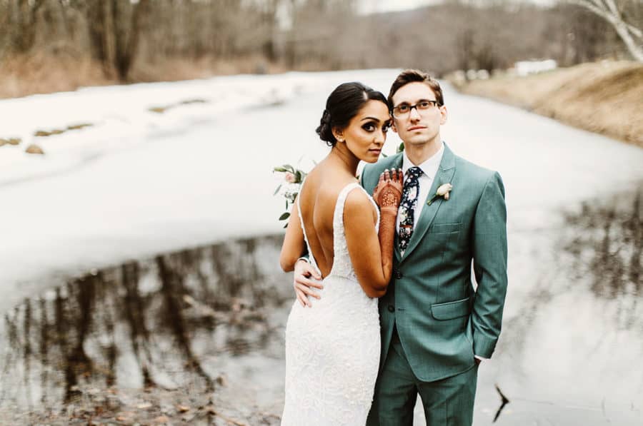 groom with floral tie