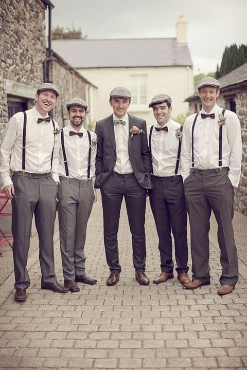 groomsmen wearing hats