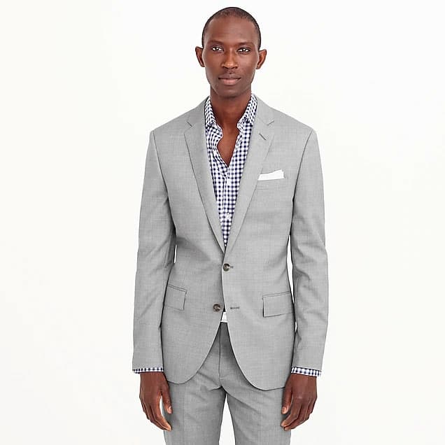 Image of J.Crew Ludlow suit jacket with double vent in Italian wool