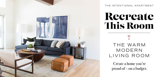 The Intentional Apartment: Recreate This Warm Modern Living Room