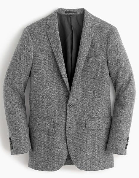 Image of Ludlow blazer in herringbone English tweed