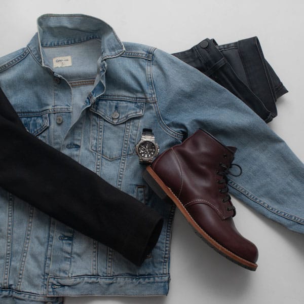 denim jacket red wing beckman boot g shock mt g