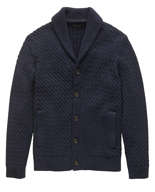 Image of Cotton Cable Knit Cardigan Sweater