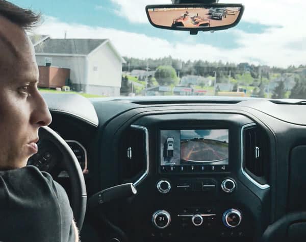 2019-Sierra-Test-Drive A man driving a truck