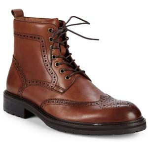 Image of Saks Fifth Avenue Arrezzo Wingtip Leather Ankle Boots