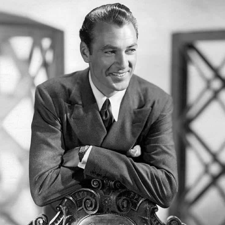 Image of Gary Cooper wearing his Cartier Tank