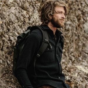 Image of Taylor Stitch The Summit Shirt in Heather Navy Waffle