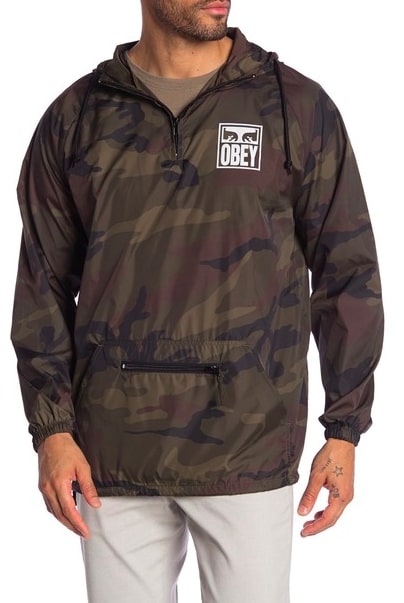 Image of Obey Eyes Graphic Print Camo Jacket