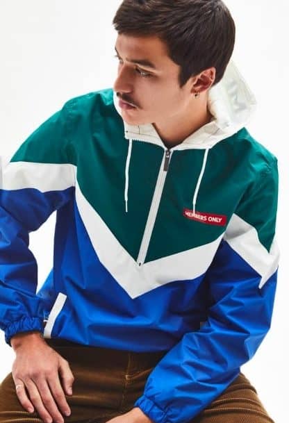 Image of Members Only Colorblock Half Zip Anorak