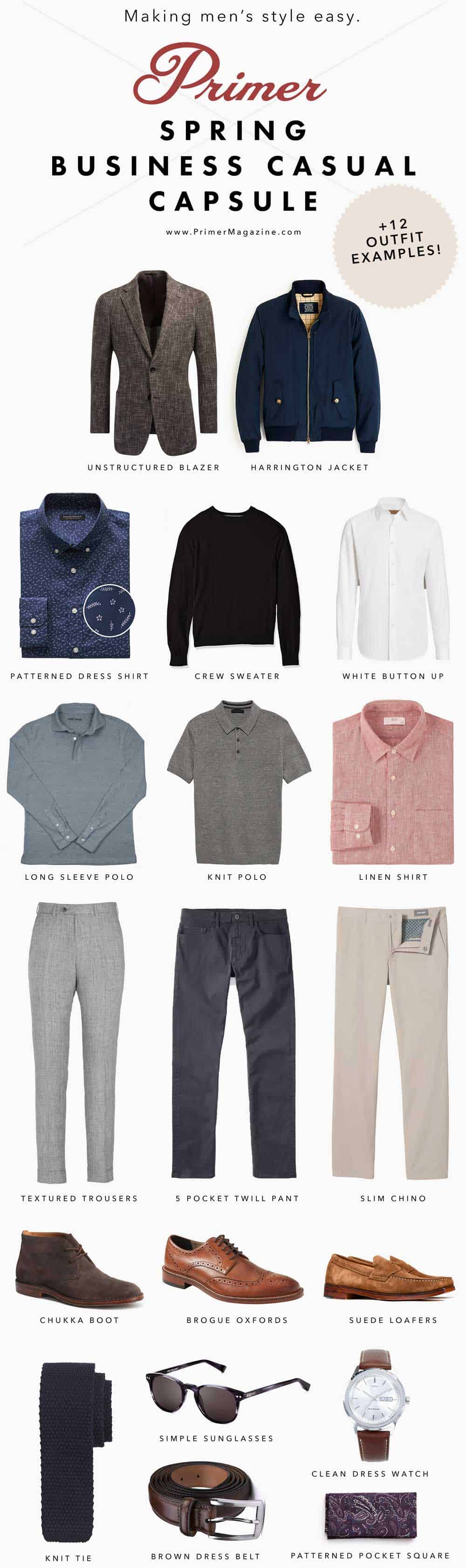 men business casual fashion spring capsule