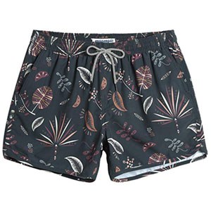 MaaMgic Mens Boys 80s 90s Vintage 4 Way Stretch Swim Trunks with Mesh Lining Quick Dry Swim Suits Board Shorts