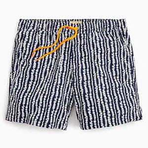 6" stretch swim trunk in lei stripe