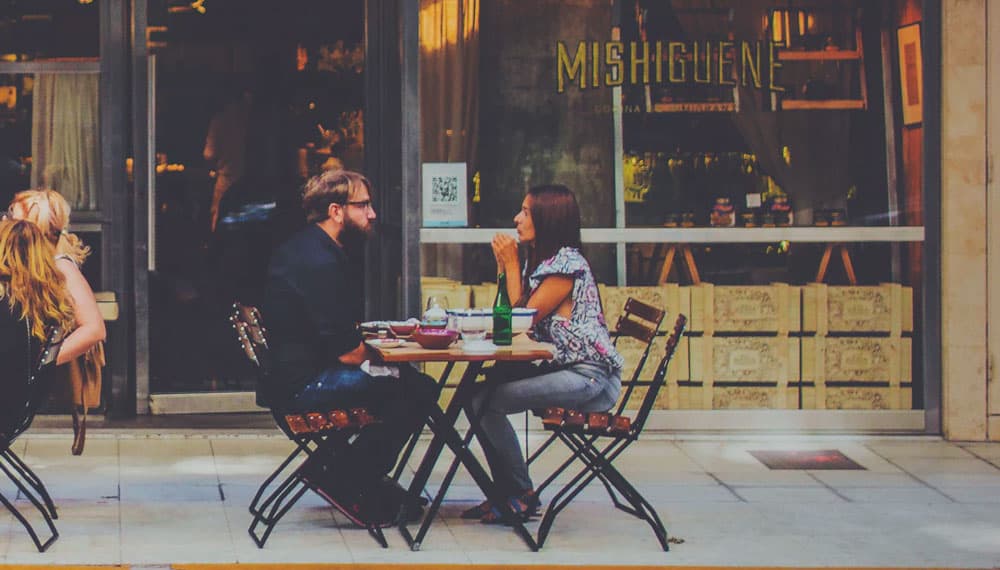 mother-son-lunch mother and son having lunch