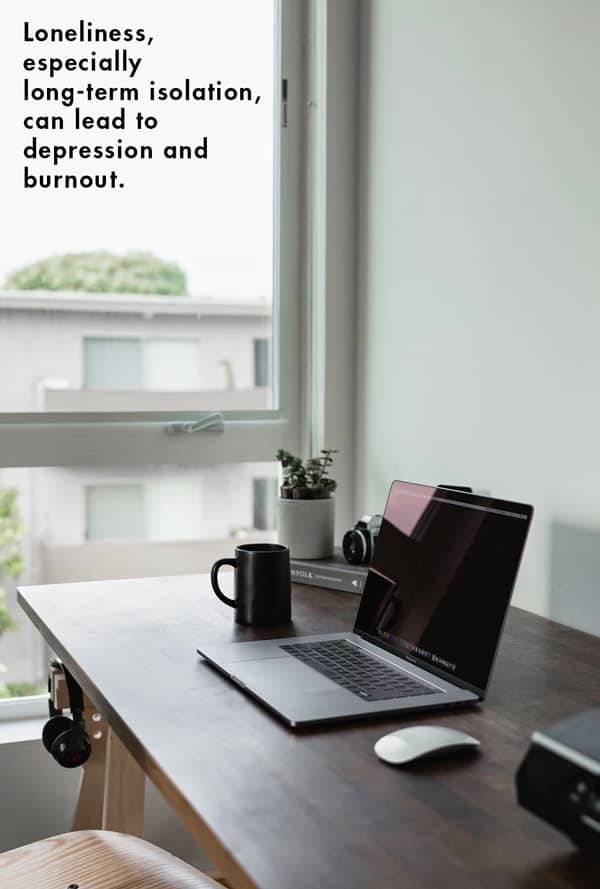 working from home loneliness