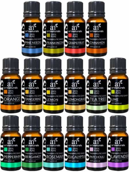ArtNaturals Aromatherapy Essential Oil Set (16 x 10ml Bottles) 100% Pure of the Highest Therapeutic Grade Quality Premium Gift Set – Lavender, Peppermint, Tea Tree, Eucalyptus