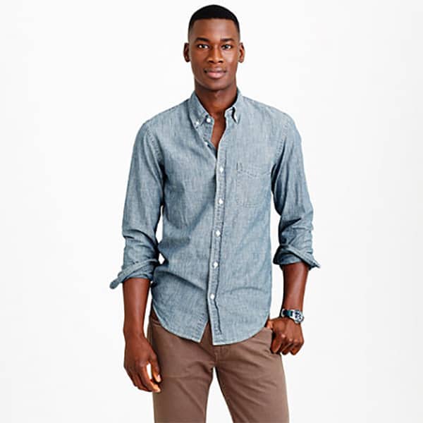 J.Crew Mercantile Men's Long Sleeve Chambray Shirt
