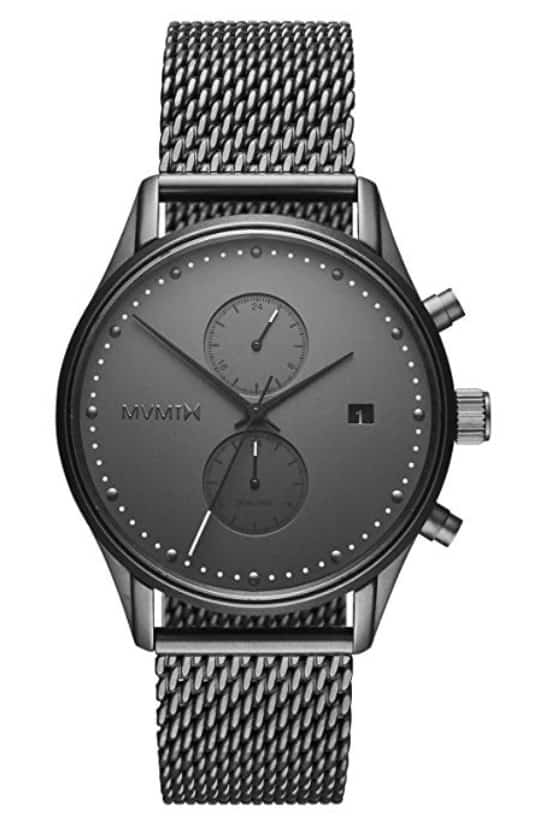 MVMT Voyager Watches | 42 MM Men's Analog Watch | Stainless Mesh Wristband