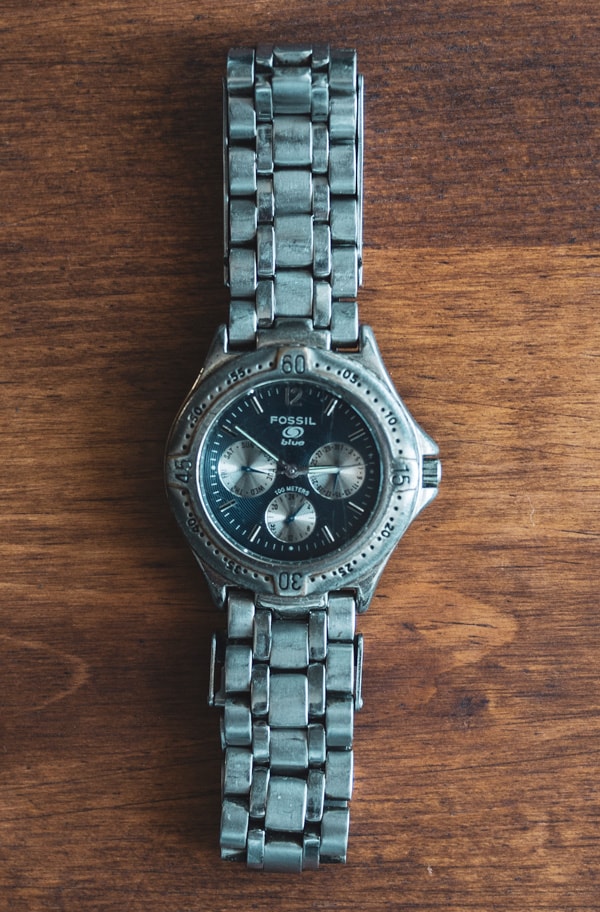 Old fossil chronograph watch