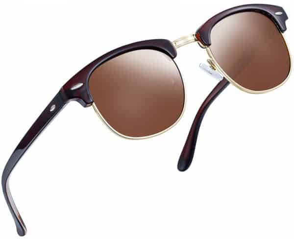 Joopin Semi Rimless Polarized Sunglasses Women Men Retro Brand Sun Glasses