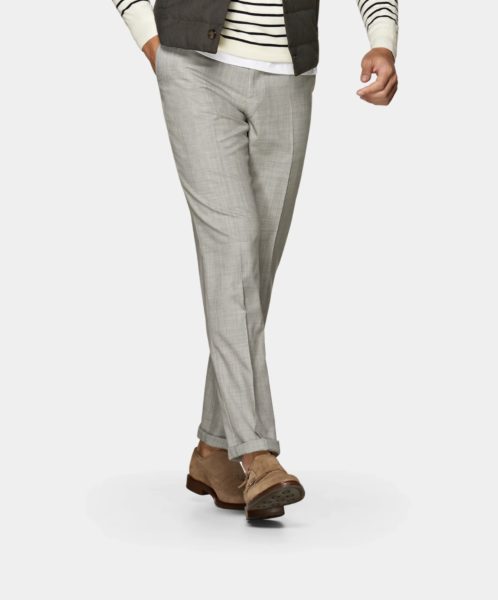 suit supply grey fishtail trousers