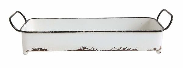 Creative Co Op DA8543 Decorative Rectangle Distressed Metal Tray