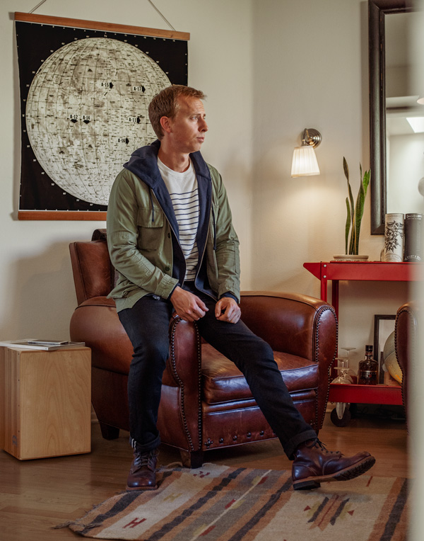 hoodie jacket striped sweater black jeans boots men fashion outfit