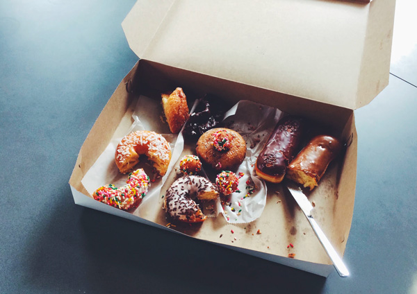 donuts in box