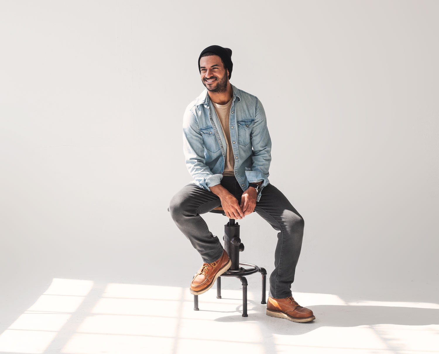 getup-cyc fall style denim shirt boots