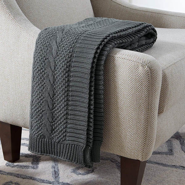 home upgrade under 150 stone and beam cable knit throw blanket