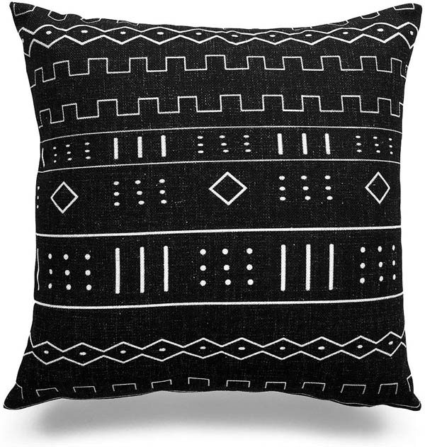 home upgrade under 150 hofdeco african mudcloth pillow