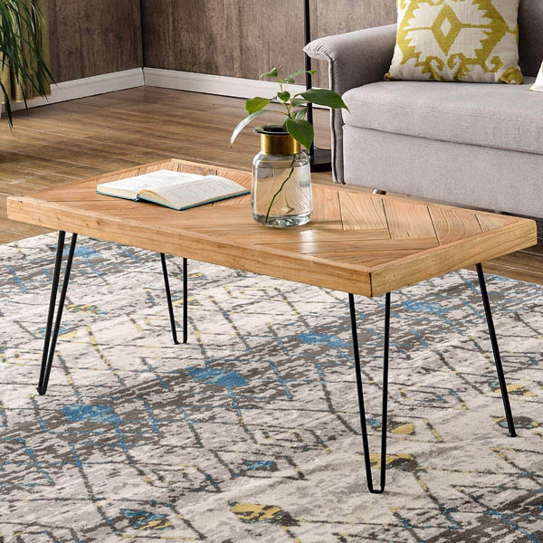 home upgrade under 150 wood coffee table