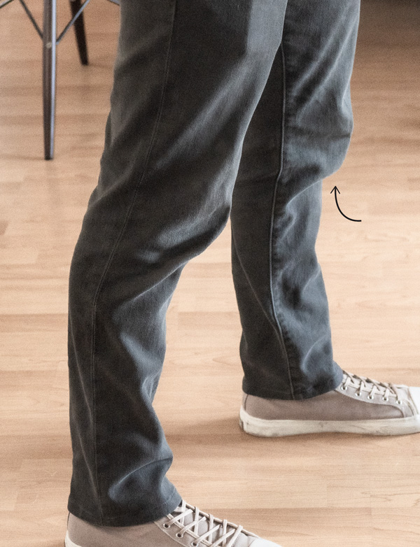 jeans stretched in the knees