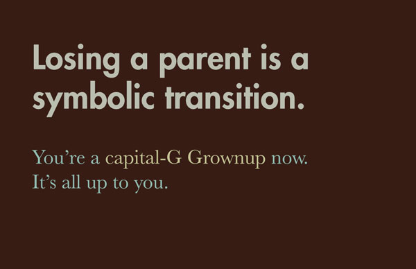 symbolic transition parent death