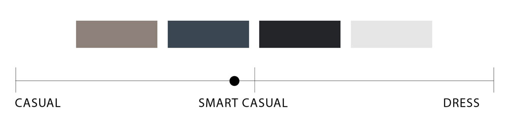 mens fashion dress and color scale