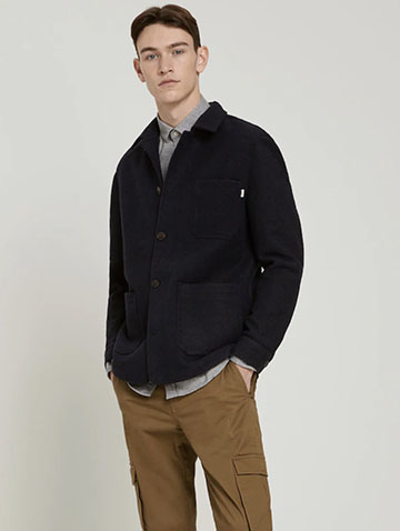 boucle overshirt mens spring jackets