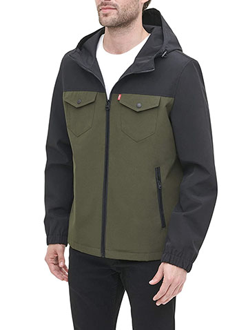 levis hooded rain jacket mens spring jackets