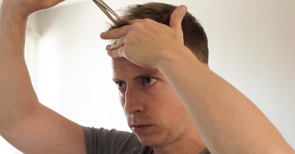 how to cut hair with scissors