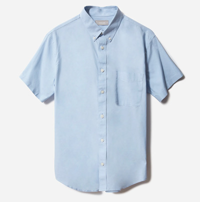 everlane short sleeve oxford