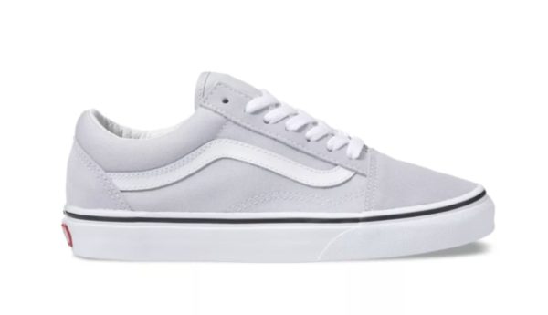 grey and white vans old skool low top sneaker