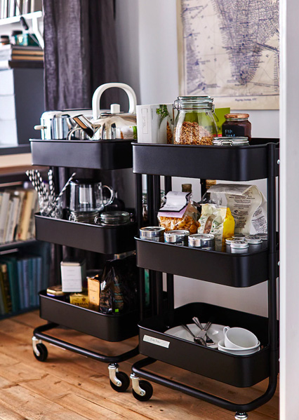 bar carts with bar items