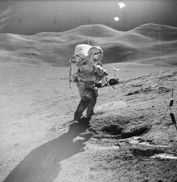 scott on surface of moon