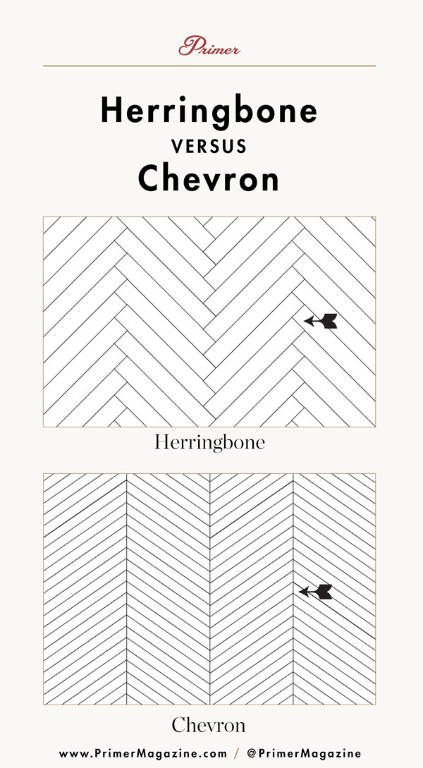 herringbone vs chevron pattern