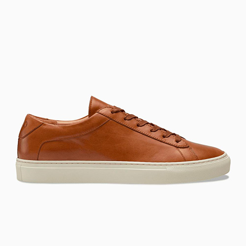 kojo capri brown leather sneakers