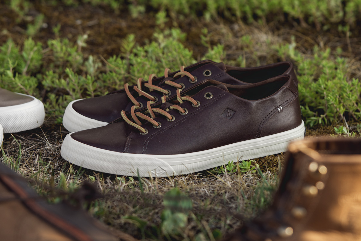 sperry leather sneaker